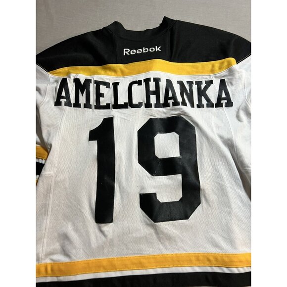 Florida Gridiron Preps High School Reebok #19 Amelchanka Hockey Jersey L White - Picture 8 of 10
